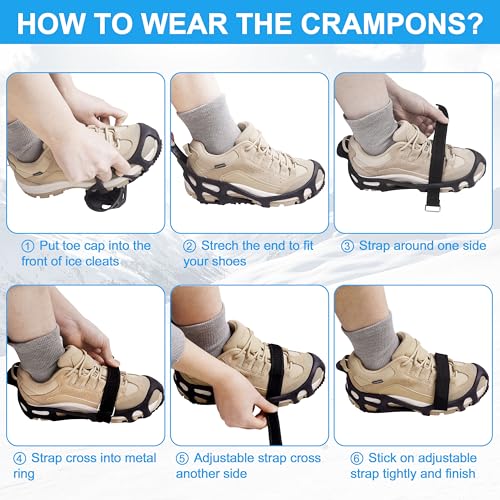 Spikeless Traction Shoe Covers with Straps - Large/X-Large