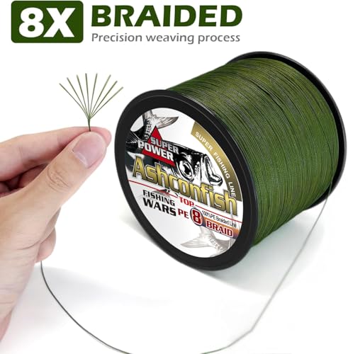 8-Strand Braided Fishing Line - 50LB 0.36MM - 109 Yards - Blue