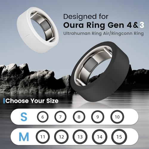 10 Pack Silicone Ring Cover for Oura Ring Gen 3 & 4 - Size S