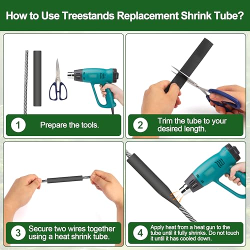 Heat Shrink Tubing for Tree Stands Replacement Cables 2 Pack, 67 Inch Length