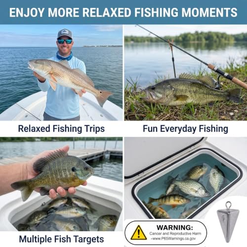 1oz Pyramid Sinkers Kit - 12PCS Weights for Surf Fishing
