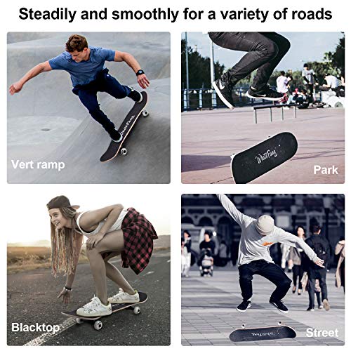 Complete Skateboard for Beginners - 31 x 7.88 Inch Canadian Maple Deck
