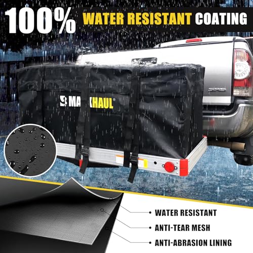 Heavy Duty Soft Shell Cargo Carrier Bag for Hitch Mount Rack - 47x20x20