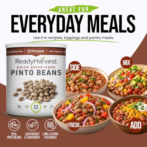 Ready Harvest Pinto Beans #10 Can, 53 oz – Quick-Cook, 22 Servings