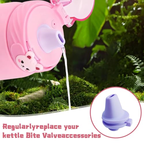 5 Pack Bite Valve Replacement for Ello Cooper Water Bottles - Silicone Spouts