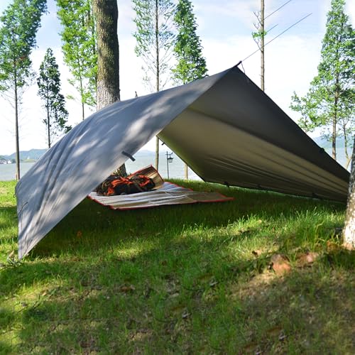 KALINCO Gray 10x16.5FT Camping Tarp Waterproof Rain Fly & Shelter