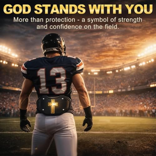Mieaoll Golden Cross Youth Football Backplate Lower Back Protector ABS Shield