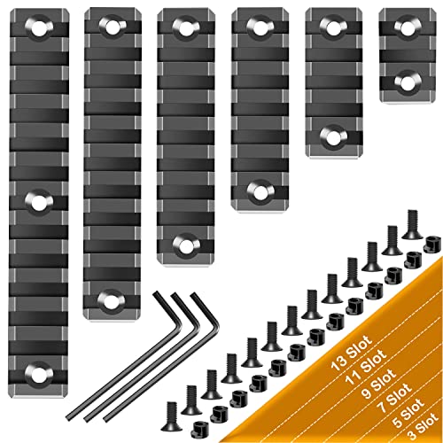 Single Keymod Picatinny Rails Set - 3 to 13 Slots with T-Nuts & Screws