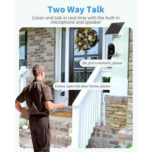 Security Cameras Wireless Outdoor, Solar Battery Powered 2k Color Night Vision, AI Motion Detection, IP66 Weatherproof, 2-Way Talk, SD/Cloud Storage, 2.4Ghz WiFi Cameras for Home Security (1 Pack)