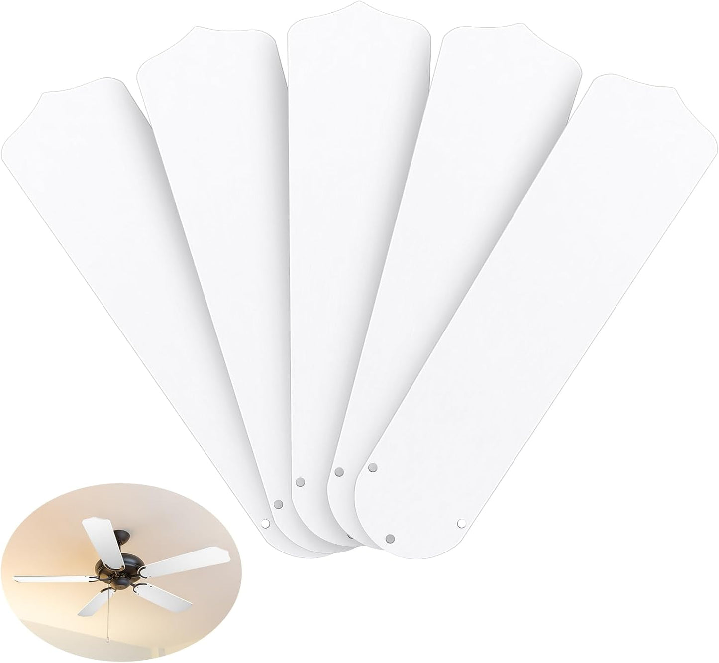 42-Inch Waterproof Replacement Fan Blades - 5 Pcs for Indoor/Outdoor Ceiling Fans