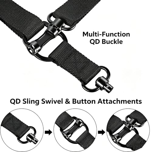 Two-Point & Traditional Sling Quick Adjust Loop with M-Rail Mount Black