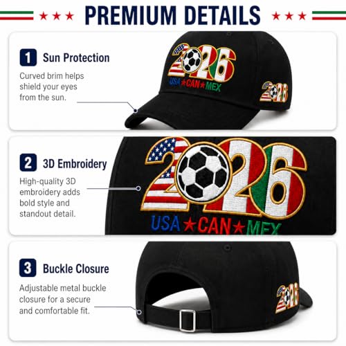 Adjustable Embroidered Trucker Hat for Soccer Supporters