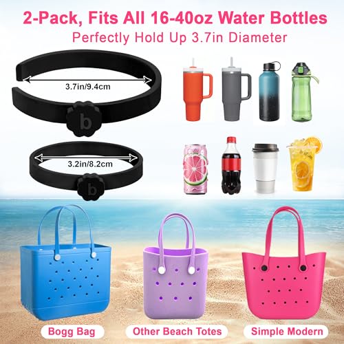 Bogg Bag Cup Holder for Stanley Tumblers - Black Adjustable Attachment