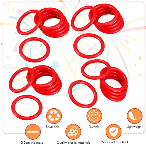 12 Pcs Plastic Bottle Ring Toss Game Set - 2 Inch Carnival Party Props
