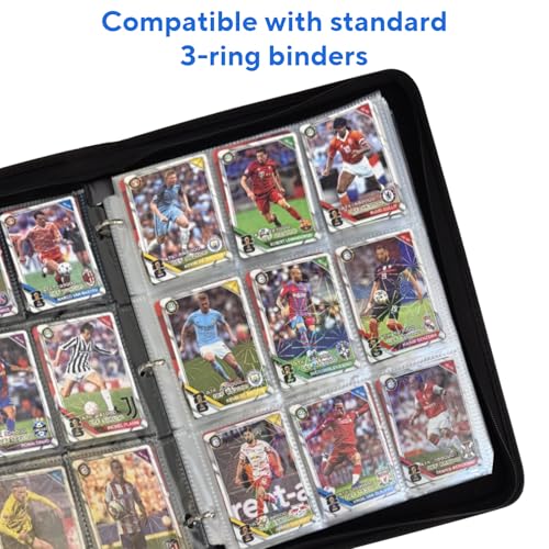 40 Pack Clear 9-Pocket Trading Card Sleeves for 3-Ring Binders