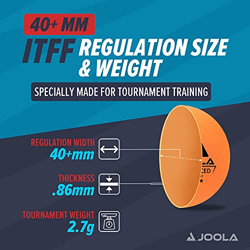 3-Star Table Tennis Balls - 40+mm Regulation Ping Pong Balls for Training & Recreation