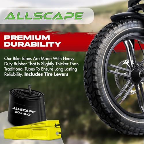 Heavy Duty Bike Tube - Puncture Resistant for 20" x 4" - 2 Pack