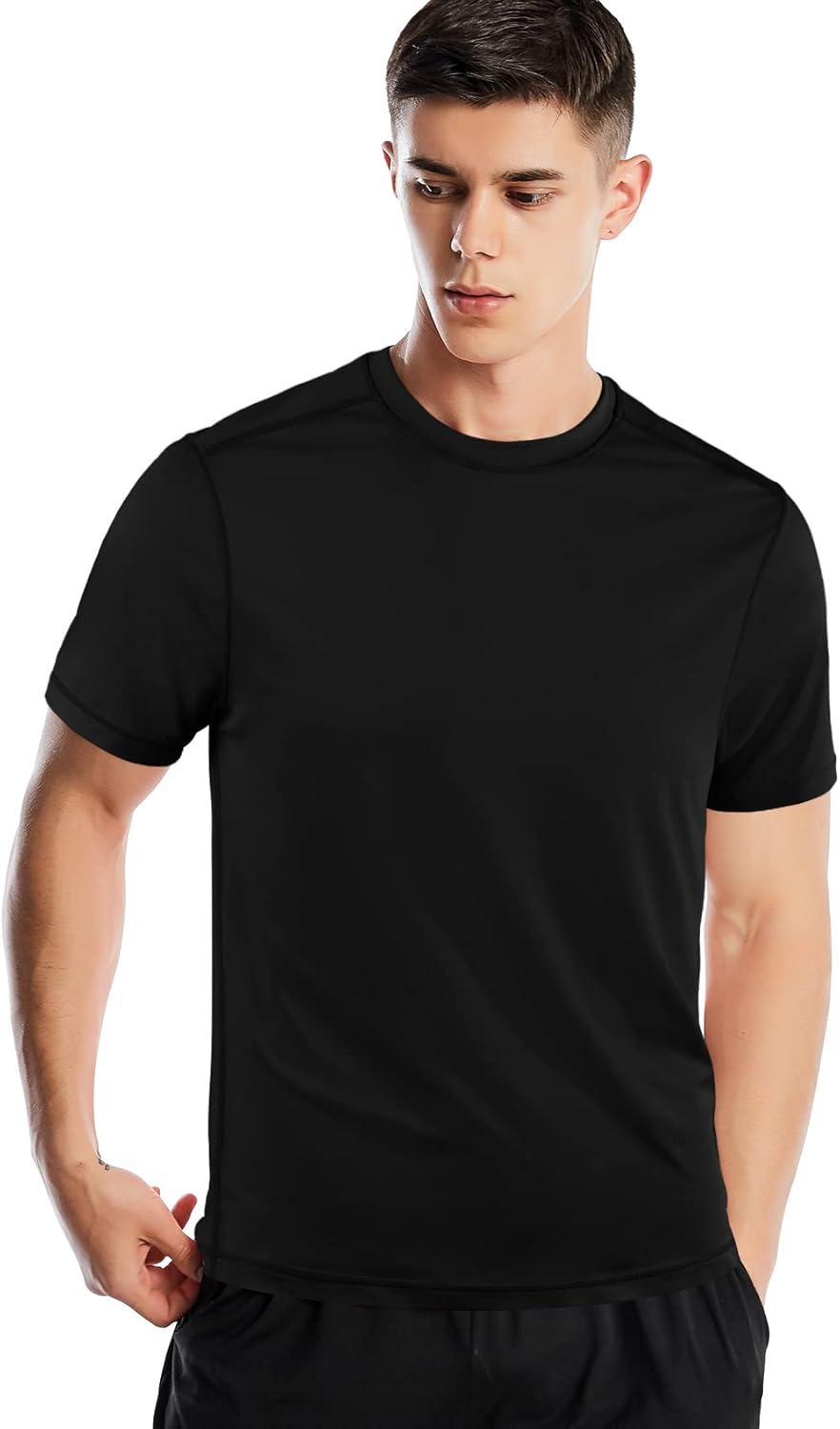 Zengjo Athletic Shirts for Men - Quick-Dry Short Sleeve Workout Tee | Moisture-Wicking Gym Wear