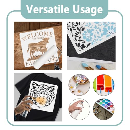 Flamingo Deco Wall Stencil Template 11.7 x 8.3 Inch Reusable Bird Stencil for Painting on Wood Wall Floor Fabric Furniture, Flamingo DIY Home Decor Craft Stencil