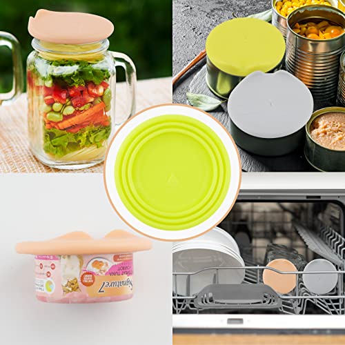 Pet Food Can Cover Lids with Mixing Spoon - 6 Pack Set