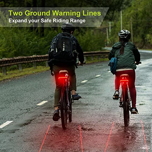 MEILAN X5 1 Pack Smart Bike Tail Light with Turn Signals & Auto Brake, USB Rechargeable