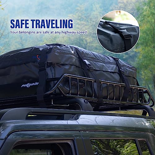 51-Inch Roof Rack Basket with Waterproof Cargo Bag & Net