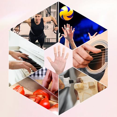 16 Pcs Breathable Silicone Finger Cots - Skin-Coloured Finger Protectors
