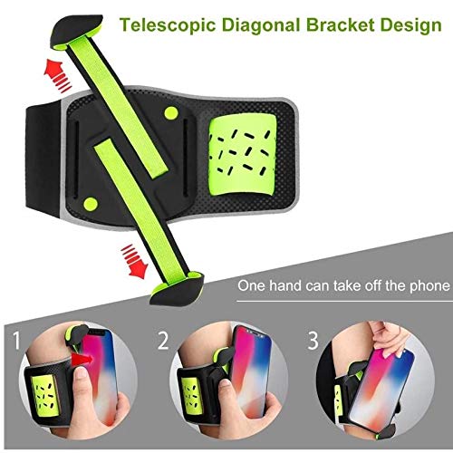 Adjustable FlexSport Armband for Sony NW-ZX300 Walkman - Stark Green