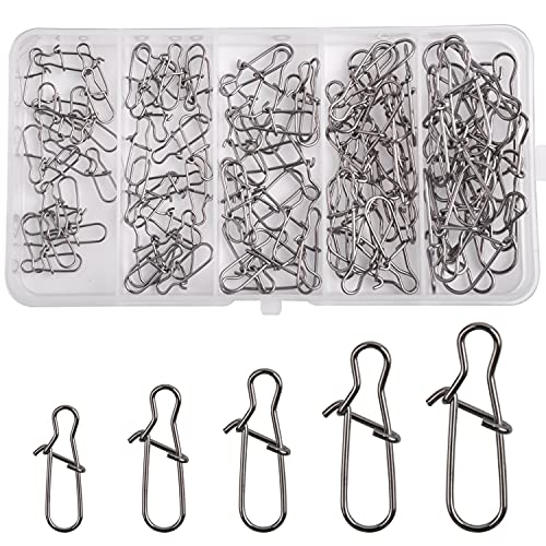Duo Lock Fishing Snap Kit - 100pcs Stainless Steel High Strength Snaps & Clips