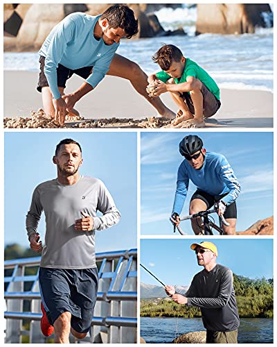 UPF 50+ Long Sleeve UV Protection Rash Guard for Outdoor Activities