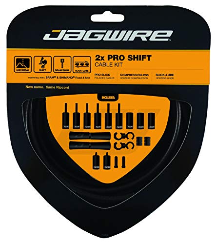 Jagwire Stealth Black 2X Pro Universal Bike Gear Shift Kit for Road & MTB