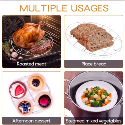 Patelai 2-Pack Stainless Steel Cooling & Roasting Racks for Oven & Air Fryer