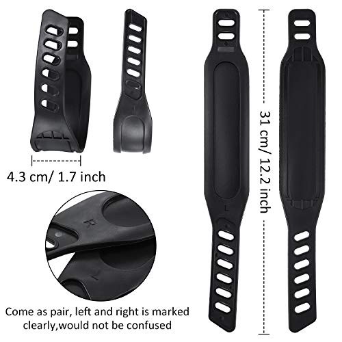 2 Pairs Stationary Bike Pedal Straps, Universal Fit, 1.7 x 12 in