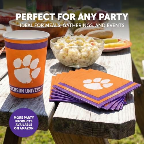 Clemson University Tigers Paper Cups - 20 Pack, 9 oz
