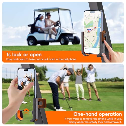 Magnetic Golf Cart Phone Holder - Universal 4.5-7" Smartphone Mount