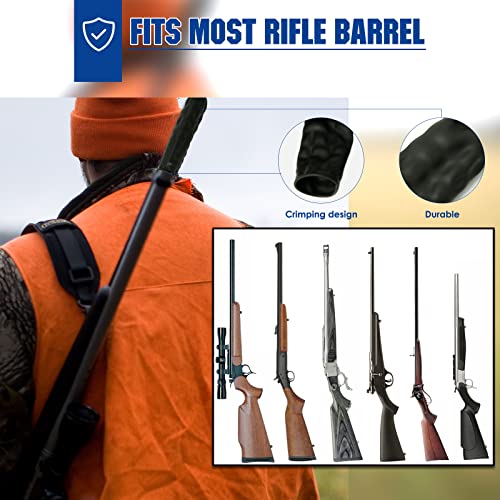 Rifle Muzzle Cover - 50 PCS Black Flexible Latex Barrel Covers