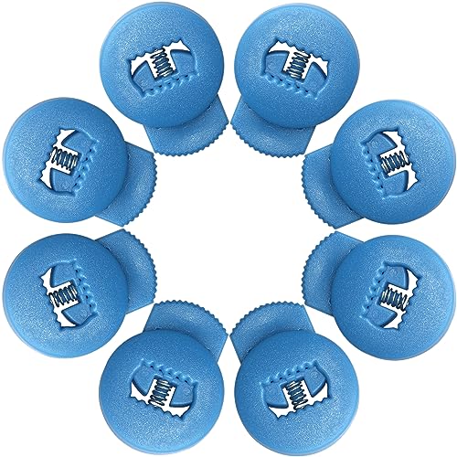 Jomeya Sky Blue Baseball Glove Lace Locks 8-Pack - No Knots, Universal Fit