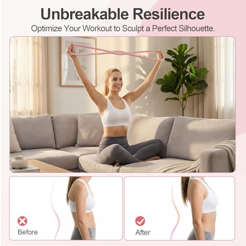 Figure 8 Resistance Band - 15LB Pink for Home Workout & Therapy
