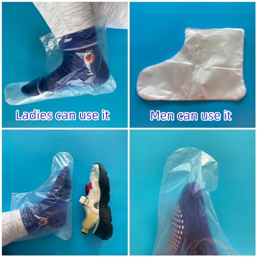 Disposable Sock Covers - 500 Transparent Sock Sleeves