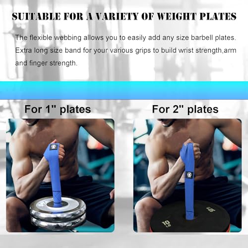 Blue Arm Wrestling Strap Belt for Wrist, Forearm & Biceps Training - Heavy-Duty Fitness Support
