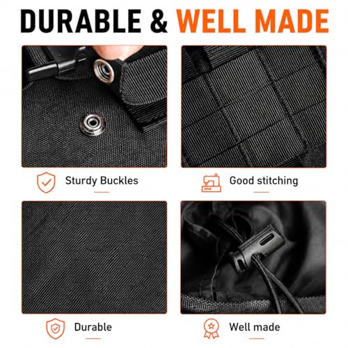 Foldable Tactical Utility Dump Pouch - Black