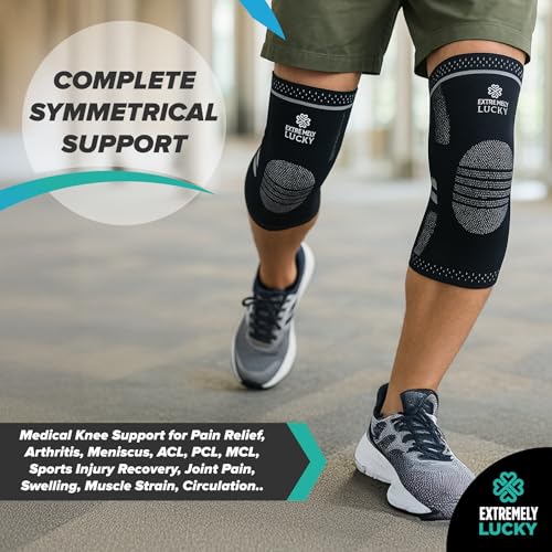 Knee Brace for Pain Relief & Support - Large with Patella Gel Pad