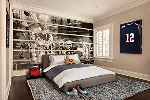Lockable Large Jersey Display Frame with UV Protection - Black