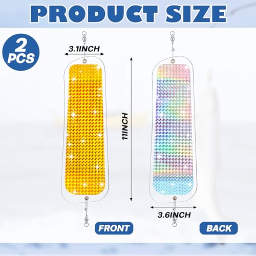 Seenelling 2 Pcs 11-Inch Kokanee Fishing Flashers - One Color