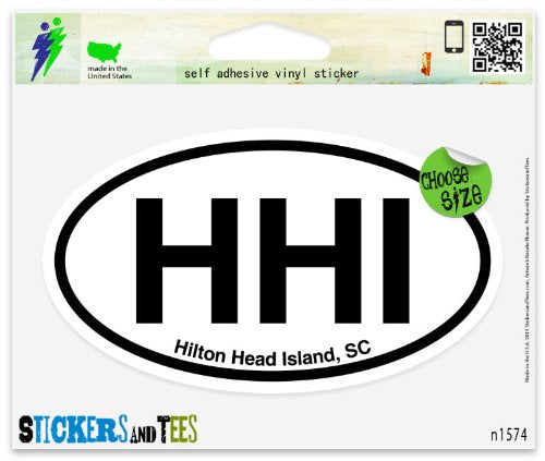 Hilton Head Island SC Vinyl Car Sticker - 5" x 3"