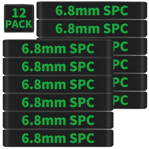 Magazine Marking Bands - 12 Pack 6.8mm SPC - Black & Green