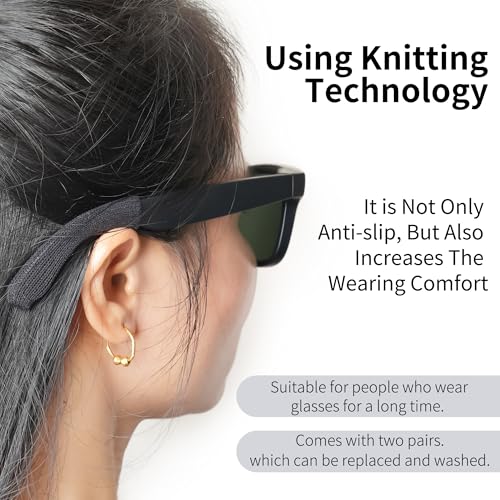 Smart Glasses Accessories Kit for Ray-Ban Meta/Gen 2 and Oakley Meta HSTN, Includes 10Pcs Lens Cleaning Papers, 4 Pairs Nose Pads, 1Pc Adjustable Anti-Drop Lanyard & Non-Slip Glasses Holder