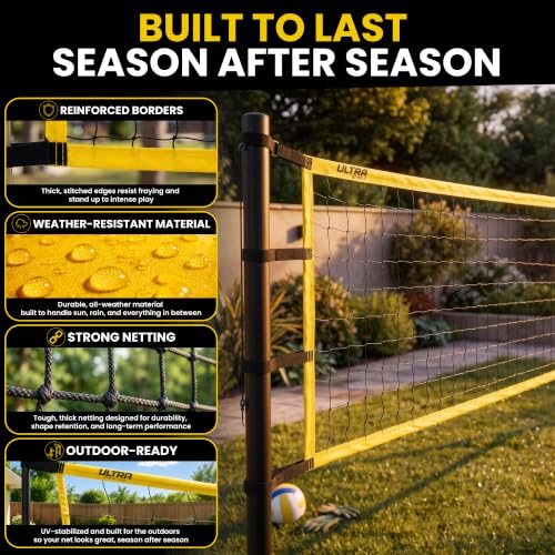 Regulation Size Volleyball Net - 32 FT Heavy Duty Outdoor