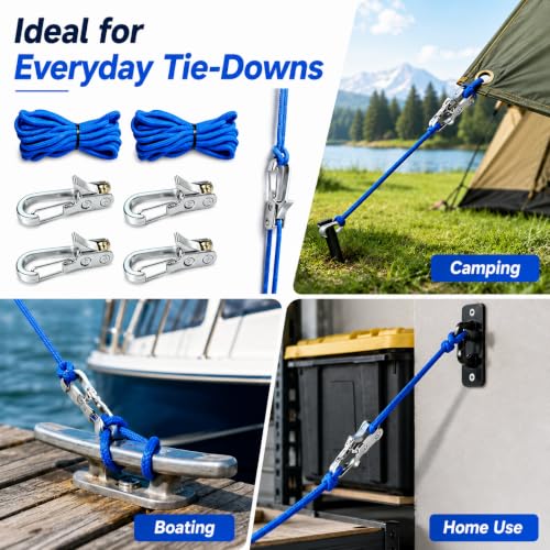 Heavy-Duty Paracord Rope Tensioners 6-Pack for Camping, Boating & Outdoor Gear