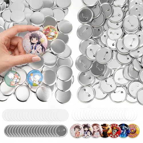 Caydo 200 Sets 58mm Button Maker Supplies for DIY Custom Buttons